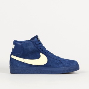 Nike SB Blazer Mid Coastal Blue Pale Yellow